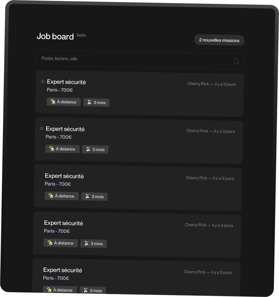 Image qui présente le jobboard de pylote.