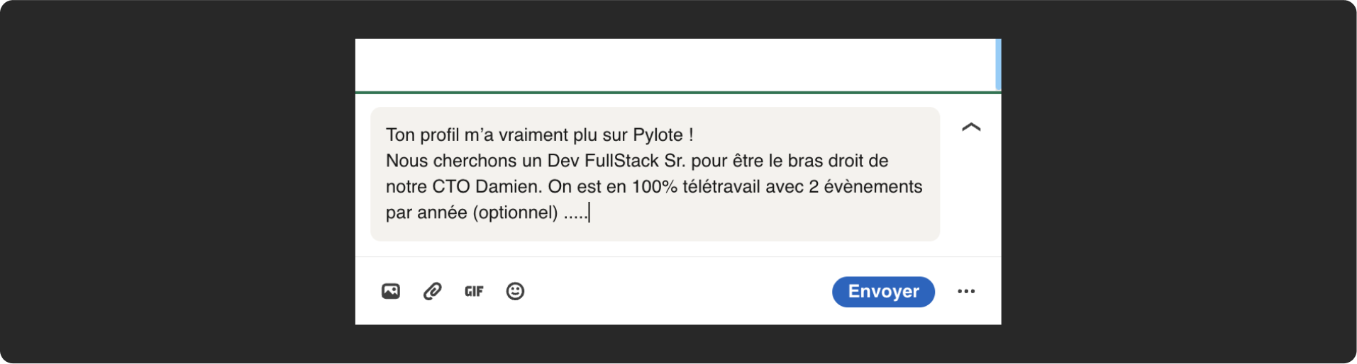 Exemple de prise de contact avec un freelance.